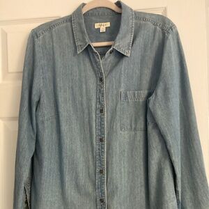 Style & Co. Classic Denim Blouse Size L